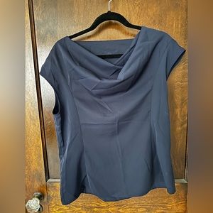 TheDrop Navy Blue Short Sleeved Blouse